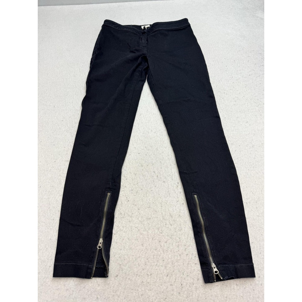 L'AGENCE Jeans Womens 2 Black Low Rise Skinny Ankle Zip Stretch Denim USA